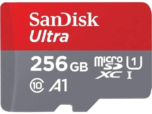 Sandisk 256GB Ultra Microsdxc UHS-I Memory Card with Adapter - 120Mb/S, C10, U1, Full HD, A1, Micro SD Card - SDSQUA4-256G-GN6MA