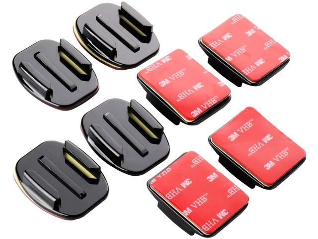 4X Curved & 4X Flat Mounts Bundle with 3M Sticky Pads Helmet Adhesive Sticky Mounts for GoPro Hero 10 9 8 7 6 5 4 3 3 HSU Adhesive Mounts for GoPro Cameras