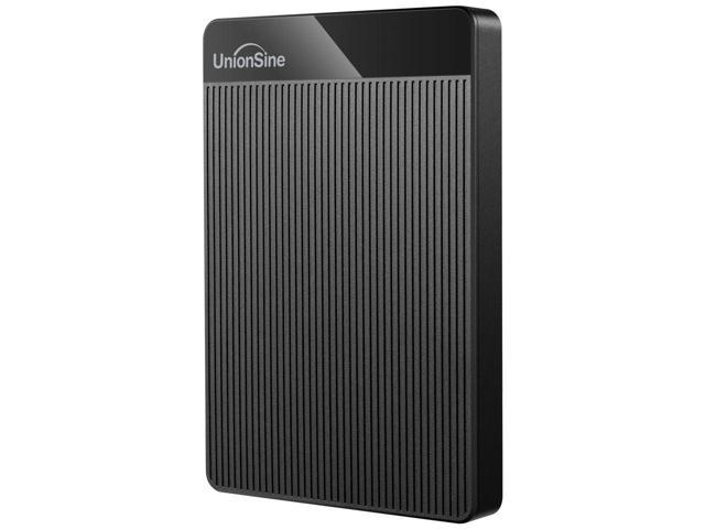 UnionSine 120GB Ultra Slim Portable External Hard Drive USB3.0 HDD Storage Compatible for PC Laptop Black Desktop