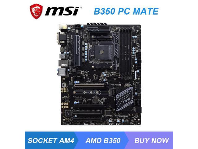 Vereniging Spanje Merchandising MSI B350 PC MATE Socket AM4 AMD B350 Gaming PC Motherboard DDR4 64GB PCI-E  3.0 M.2 SATA III 3×USB3.1 ATX Ryzen 5 3600 3600x Cpus - Newegg.com
