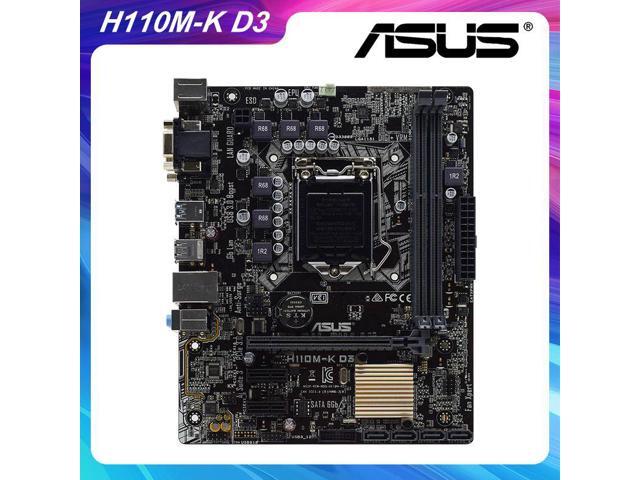 ASUS H110M-K D3 LGA 1151 Intel H110 Desktop PC Motherboard DDR3 32G ...