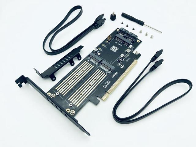 QINDIAN Add On Cards SATA M.2 Adapter PCIE M.2 to SATA SSD M.2 SATA ...