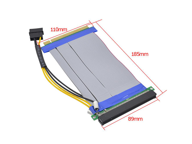 Câble Riser PCIe 4.0 X16 Flexible - Extension GPU à 90°, Pour RTX 4090 Et Autres Cartes - 7