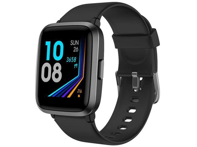 YAMAY Smart Watch, Watches for Men Women Fitness Tracker Blood Pressure Monitor Blood Oxygen Meter Heart Rate Monitor IP68 Waterproof, Smartwatch Compatible with iPhone Samsung Android Phones Black