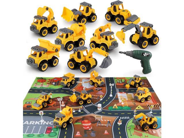 Take Apart Toys with Electric Drill，Converts to Remote Control Car，2 in 1 Rc Cars Toy Comes with Engine Sounds & Lights，Great Gifts Toys for 3 4 5 Years Old Boys Toys Age 3 4 5 Prime Deals  