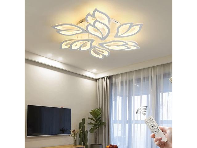 LED Mirror Ceiling Lamp Living Room RGB Remote Control Glass Light dimmable new 