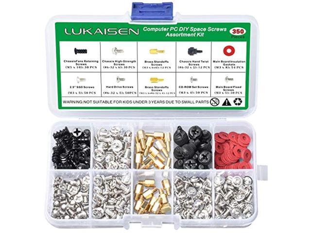 12pcs Computer Screws Motherboard Standoffs/ Screws/ Washers Kit  KIUS 
