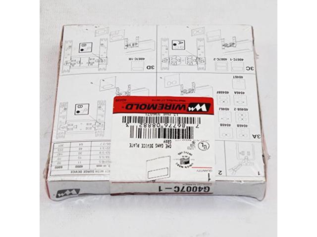 NEW BUT ORIGINAL BOX DAMAGED Details about   Wiremold G4007C-1R One Gang Device Plate Gray 