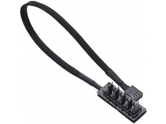 Gelid Solutions 1-to-4 PWM USB Hub - Connect 1 Motherboard PWM Fan Header to up to 4 Fans - Compatible with All 3 and 4-pin PWM Fans