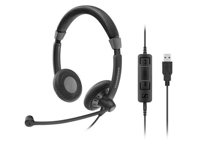 USB Connector - Single-Sided SENNHEISER SC 135 USB with HD Stereo Sound Headset for Business Professionals 508316 Noise-Canceling Microphone Black Monaural