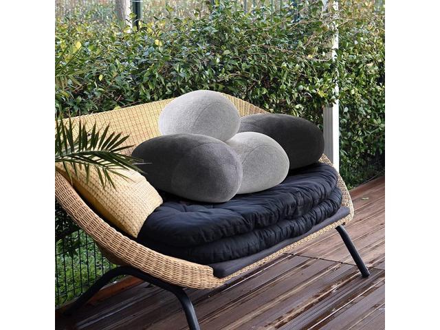 Rucener Three-Dimensional Curve Living Stones Pillows 6 Mix Sizes Stuffed  Pillows Big Rock Pillows New Pebble Pillows 