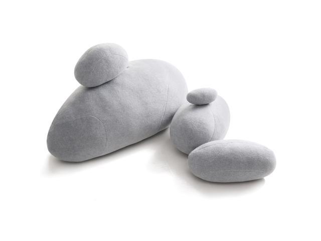 Rucener Three-Dimensional Curve Living Stones Pillows 6 Mix Sizes Stuffed  Pillows Big Rock Pillows New Pebble Pillows 