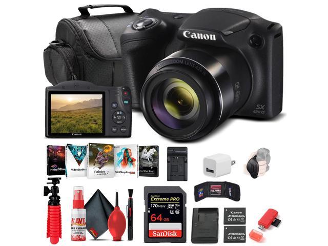 Canon PowerShot SX420 IS Digital Camera (1068C001) + 64GB Card