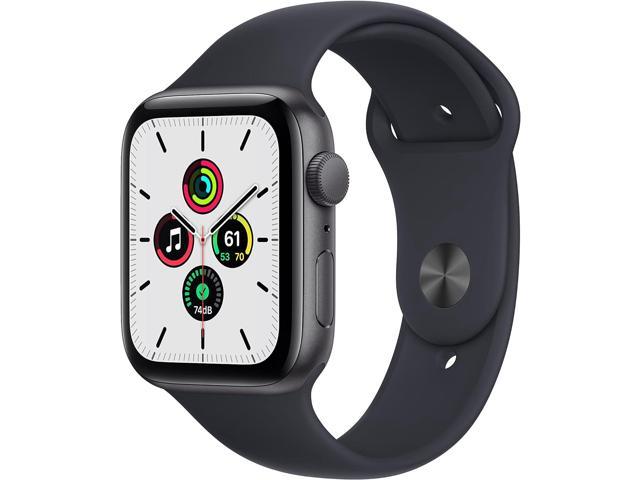 Apple Watch SE (GPS, 44mm) - Space Grey Aluminium Case with Midnight Sport Band - Regular