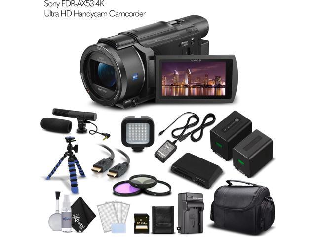 Sony FDR-AX53 4K Ultra HD Handycam Camcorder. Cinematographer Bundle