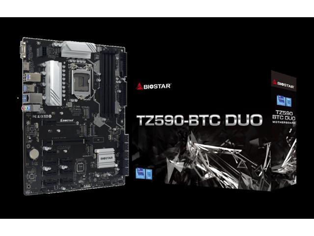 Biostar TZ590-BTC DUO mining board with Intel LGA 1200 CPU Z590 10