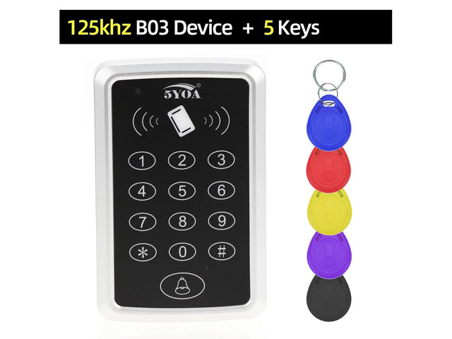 125KHz RFID Access Control Keypad EM Card Reader Door Access Control ...