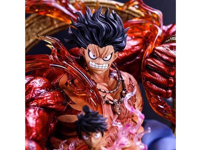 One Piece Luffy Figure Gear 4 Figure Pirate king Luffy doll Statue Manga  Figures GK Anime Action Figurine Collection kids Toys(with box)(Pirate king
