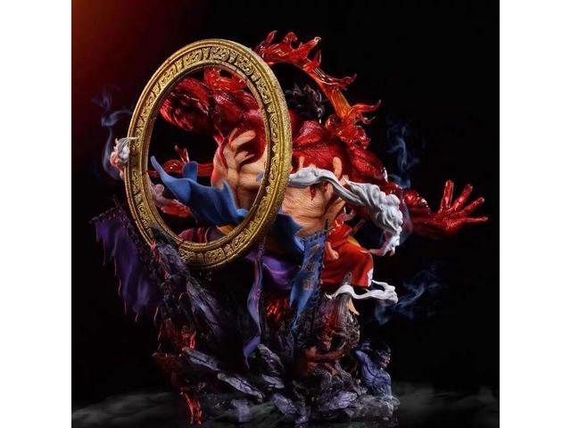 One Piece Anime Figure 30cm Wano Gear 4 Luffy 2 Head Pieces Statue Figures  Collectible Model Decoration Toy Christmas Gift