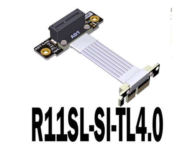 Pci E 4 0 X1 Riser Cable Dual 90 Degree Pcie Gen4 X1 To 1x Extension