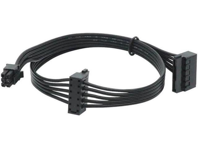 Small 6Pin to Dual SATA SSD Power Supply Cable MINI 6Pin Turn 2 x SATA ...