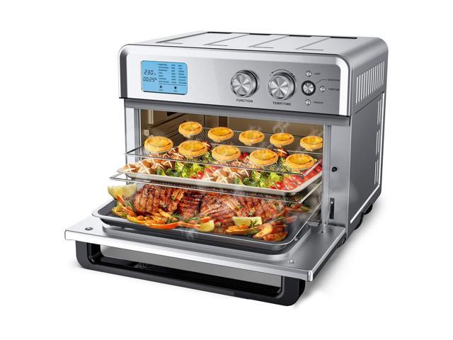Black CalmDo Air Fryer Toaster Oven with Rotisserie 9L