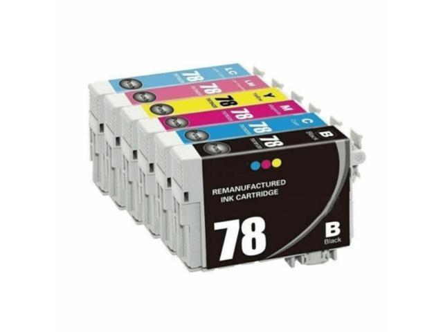 6 Pack Black Cyan Magenta Yellow Light-Cyan Light-Magenta Ink Cartridge ...