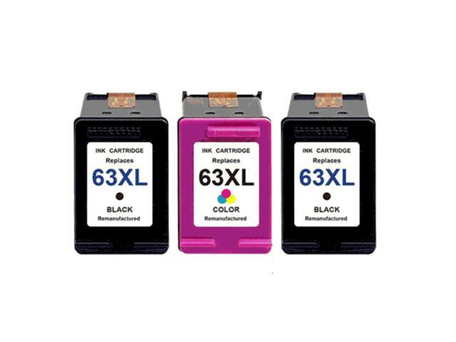 3 Pack High Yield Black Tri Color Ink Cartridges For Hp F6u64an F6u63an