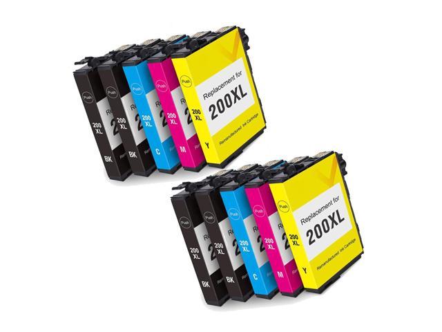 10 Pack High Yield Black Cyan Magenta Yellow Ink Cartridge For Epson 200xl T200xl120 T200xl420 6783