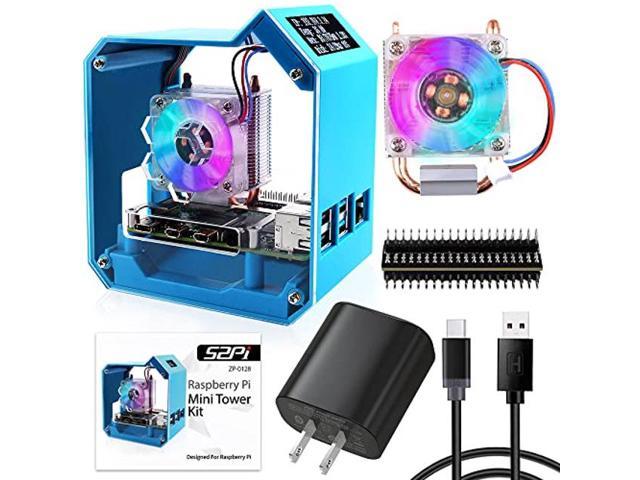 GeeekPi Raspberry Pi Mini Tower Kit With QC3.0 Power Supply, Raspberry ...