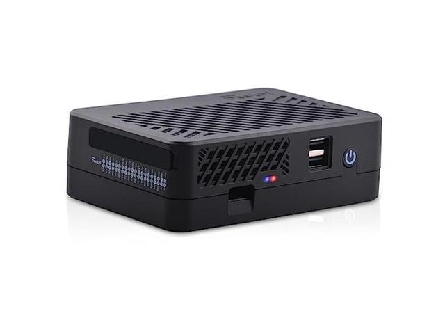 ElectroCookie Raspberry Pi 4 Case, Aluminum Mini Tower Case with Dual Power  Cooler and Color Changing Ambient Light (Matte Black)