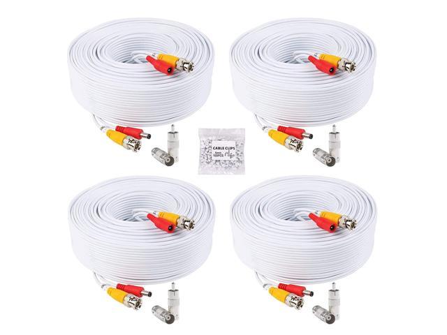 4k 8mp 5mp 2mp 100ft 30m Premade 2-in-1 Bnc Video Power Cable Wire For 