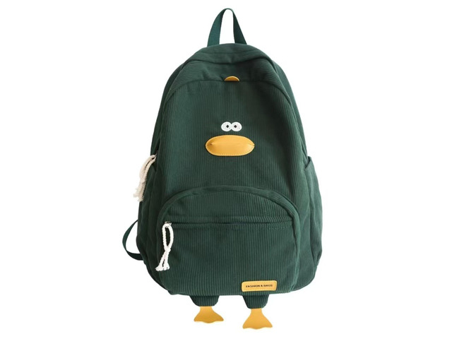 Mini Rucksack Comical MININAI Novelty Duck Backpack Funny Animal Cartoon Corduroy Backpack ...