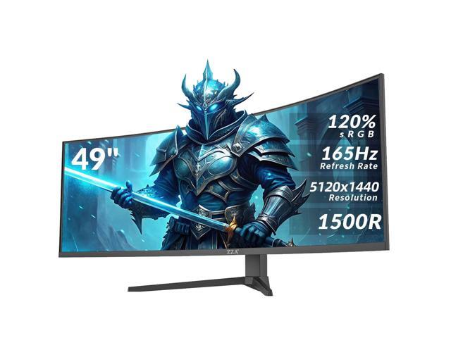 ZZA 49-Inch Ultra-Wide DQHD Curved Gaming Monitor ^^ 5120x1440, 1500R ...