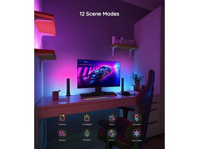 Smart Light Bars, RGBICWW Smart LED Lights with 12 Scene Modes and