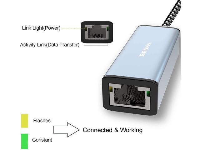 Adaptateur USB 3.0 vers Ethernet ,BENFEI USB vers RJ45 10/100/1000 Gigabit  Ethernet LAN