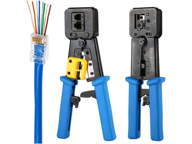 Rj45 pass clearance through crimping tool