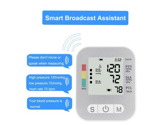 Blood Pressure Monitor, Mericonn Upper Arm Digital Blood Pressure Monitors  Cuff BP Machine Automatic Heart Rate Pulse Monitor with Backlight Display  and Voice Function Home Use 