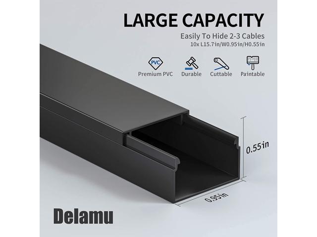 Cable Covers for Wall Mounted TV, DELAMU 157 Wire Cord Concealer