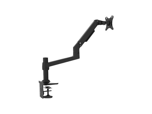 Single-arm monitor stand - Adjustable air spring VESA mount for desktop computer with C-clip/cable mounting base for 13 to 32 inch computer screens - up to 18 pounds per arm