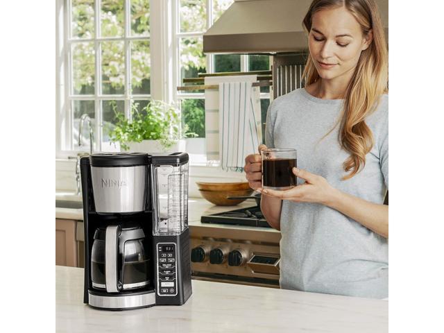 Elite Gourmet EHC112 Personal Single-Serve Compact Coffee Maker Brewer  Includes 14Oz. Stainless Steel Interior Thermal Travel Mug, Compatible with