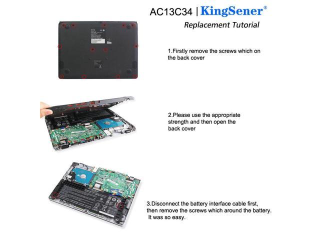 KingSener New AC13C34 Laptop Battery For Acer Aspire V5 122P V5 132 E3 111 E3 112 ES1 111M MS237