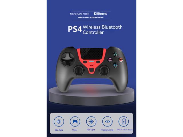 Wireless Gaming Controller for PS4/Playstation 4/PC Windows 10/8/7,PS4  Gamepad Joystick,Wireless Bluetooth Controller PC Controller with Touch  Pad,Dual Shock Vibration,6-Axis Gyroscope,Black/Red 