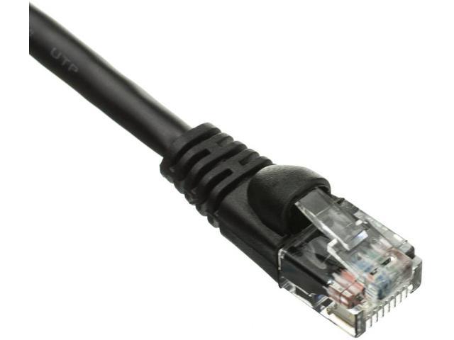 CNE540900 Cat5e Black Ethernet Patch Cable Snagless Molded Boot 35 Feet 