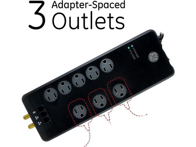 Clamper 3-Outlet Surge Protector 1800 Joules, 1875W, for TV, PC, Xbox, PS5,  Refrigerator and Other Appliances (Compact Wall Surge Protector), iCLAMPER  Power 3, 2 Units Pack Clear 