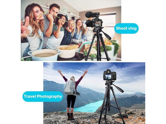 with Bluetooth Remote for DSLR SLR Cameras Compatible with iPhone & Android Phone-Blue Lightweight Travel Aluminum Professional Tripod Stand 5kg/11lb Load Torjim 60” Camera Tripod with Carry Bag 