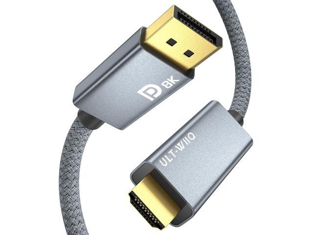 8K to Cable 9.9ft, ULT-WIIQ DP 1.4 HDMI 2.1 Video Cable,