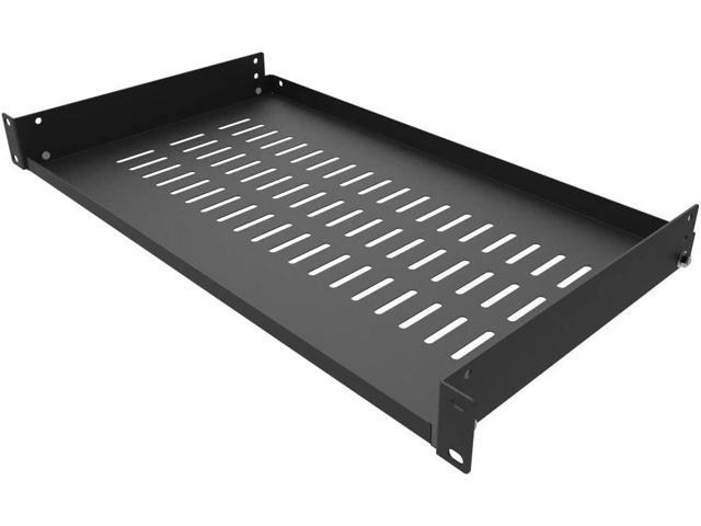 Black Jingchengmei 1U New Disassembled Blank Rack Mount Panel for 19-Inch Server Rack Enclosure or Network Cabinet 