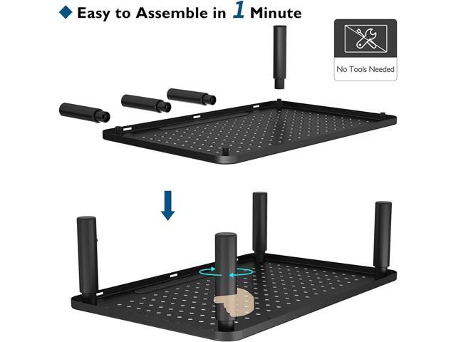BONTEC 2 Pack Monitor Stand Riser with Drawer, 3 Height Adjustable PC  Monitor Riser for Desk with Mesh Platform for Laptop, Computer, iMac, PC,  Printer up to 44LBS/20KG, Cable Ties Included 