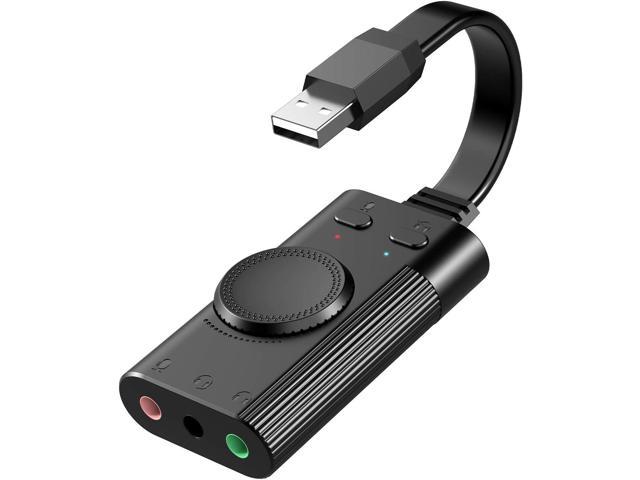 For en dagstur Medicinsk malpractice guiden USB Sound Card, TechRise USB External Stereo Sound Adapter Splitter  Converter with Volume Control for Windows and Mac, Plug & Play, No Drivers  Needed - Newegg.com